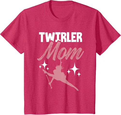 Vista 74 de Twirler Mom Baton Twirl Mother Majorette Twirling Camiseta, Negro, S