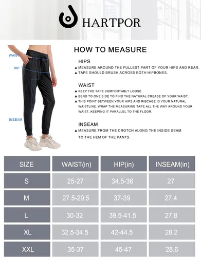 Vista 7 de HARTPOR Pantalones deportivos de algodón para mujer, pantalones deportivos para yoga, pantalones deportivos casuales para correr con bolsillos