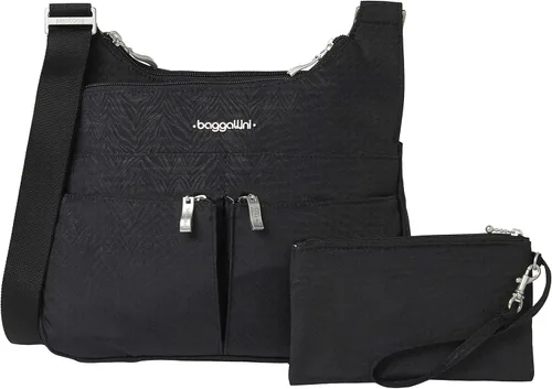 Vista 30 de Baggallini Crossbody Travel Bag 11x8.5 Lightweight Water-resistant Nylon Handbag Manzana