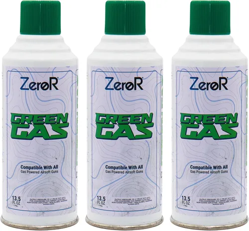 Vista 15 de ZeroR® Green Gas Fuel for Airsoft Pistols 13.5 fl oz Each (11.8 oz by Total Weight)