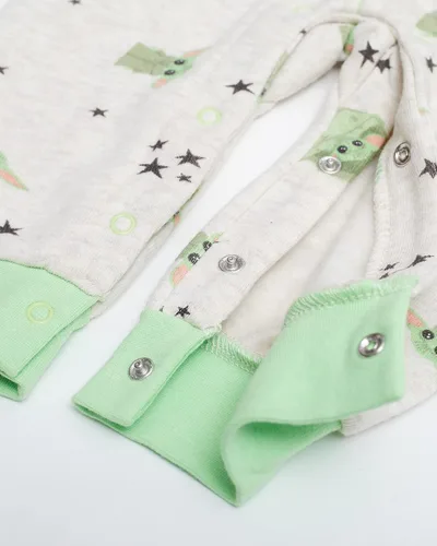 Vista 6 de STAR WARS Mameluco con capucha de forro polar de manga larga para bebés y niños
