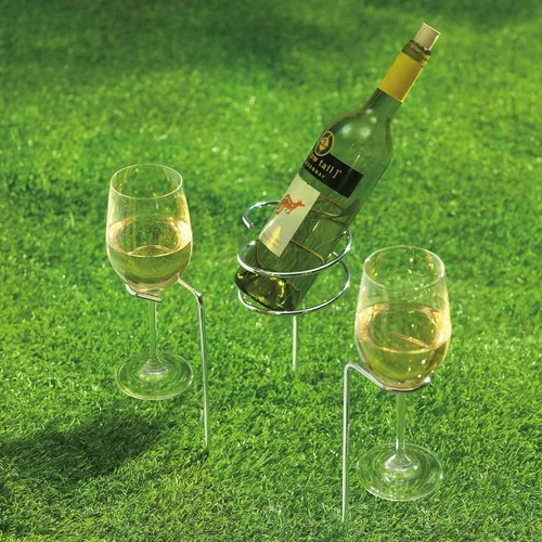 Vista 5 de Tovolo 205300C Steady Sticks Soporte para botella de vino, cromado