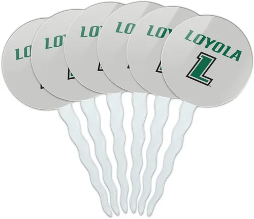 Vista 308 de Abilene Christian - Juego de 6 palillos para cupcakes con logotipo secundario