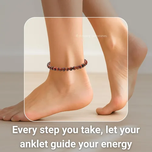 Vista 29 de Amazing Gemstone Crystal Anklet Ankle Bracelets for Women - Waterproof Beaded Healing Crystal Anklets, Plus Size Chakra Gemstone Bead Anklet