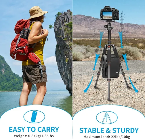 Vista 8 de Koolehaoda - Mini trípode de mesa con cabeza de bola de 360°, aluminio portátil Compact Lightweight Desktop Camera Tripod Stand with Quick Release