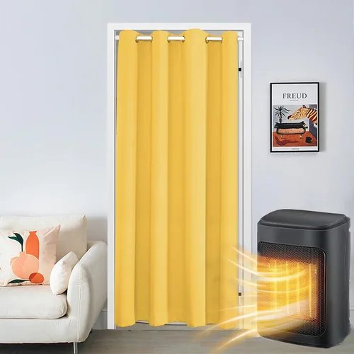 Vista 23 de SK Studio Cortinas opacas para armario, cortinas opacas con aislamiento térmico y ojales, cortinas de puerta para divisor de habitación, pasillo