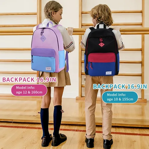 Vista 3 de Chase Chic Mochila infantil para niñas – Mochilas escolares de 17 pulgadas para niños pequeños para niños de 6 a 12 años – Bolsa de libros