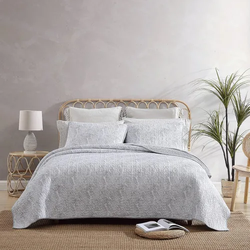 Vista 13 de Tommy Bahama - Juego de edredón tamaño Queen, decoración reversible de algodón para dormitorio con fundas a juego, ropa de cama costera con reverso