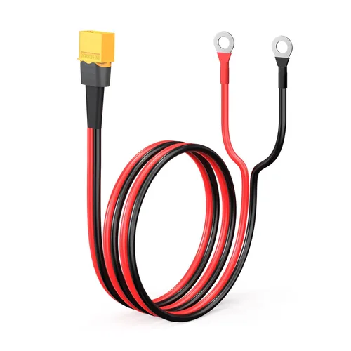 Vista 11 de ELFCULB Cable Terminal XT60 a Anillo O, Cable Conector Hembra XT60 de 10AWG a Anillo O con Cable Puro Estañado para Batería RC Solar Estación
