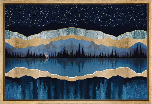 Vista 29 de SIGNFORD Lienzo Enmarcado Impresión Arte de Pared Océano Pastel Luz del Sol Puesta de Sol Horizonte Naturaleza Vida Silvestre Ilustraciones Arte