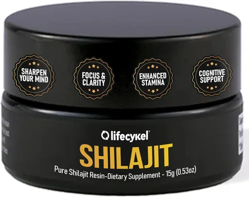 Vista 3 de Lifecykel - Resina Shilajit pura – 0.55 onzas Suplemento Shilajit de cosecha silvestre, rico en minerales para mayor fuerza, probado por terceros