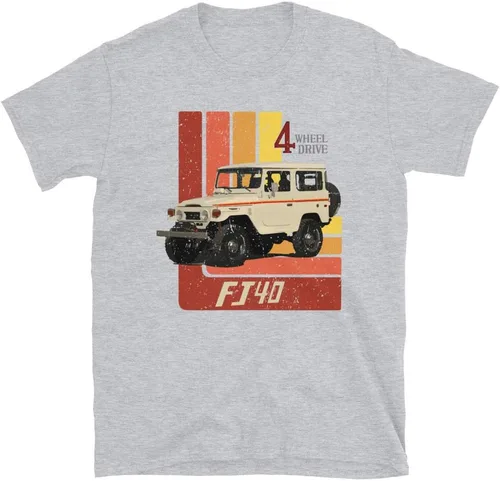 Vista 2 de Camiseta unisex de manga corta Retro Land Cruiser FJ40 Negro