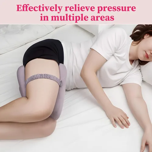 Vista 6 de THMINS Almohada de rodilla para mujer para dormir de lado, soporte para muslos y rodillas, ajuste cómodo, sueño relajante, correa ajustable