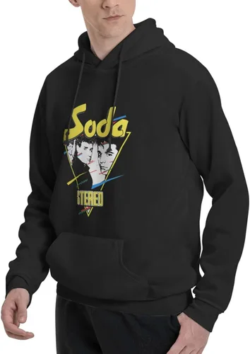Vista 3 de furno Soda Stereo Hoodie Boys Casual Athletic Workout Pullover Hooded Sweatshirt With Pockets