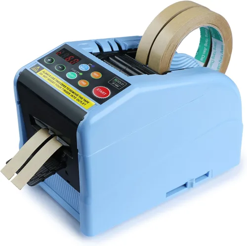 Vista 7 de Dispensador de cinta automática sólida de EE. UU., máquina de corte de cinta eléctrica y cinta, carrete doble, longitud digital 0.197-39.331 in