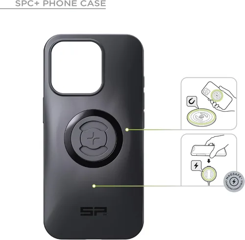 Vista 4 de SP CONNECT Moto Bundle II con módulo antivibraciones SPC+ Compatible con iPhone 11 Pro/XS/X Soporte de teléfono para motocicleta Soporte