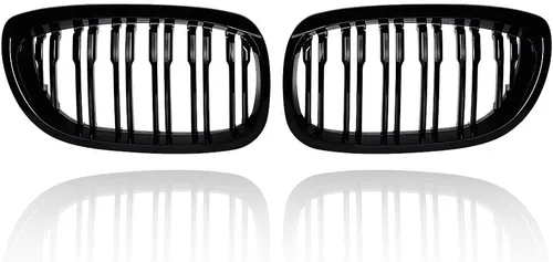 Vista 9 de Izquierda Derecha Rejillas frontales de capó de fibra de carbono compatibles con BMW E46 325Ci 330Ci Coupé Convertible 2003-2006