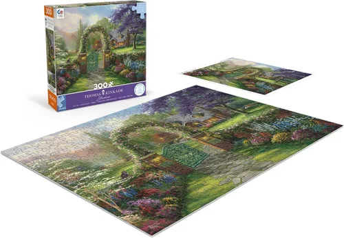 Vista 4 de Ceaco - Thomas Kinkade - Inspiraciones - Cabaña de colibrí - Rompecabezas de 300 piezas