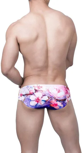 Vista 3 de UXH Traje de baño para hombre Briefs acolchado traje de baño masculino sexy natación bikini tabla playa surf natación troncos