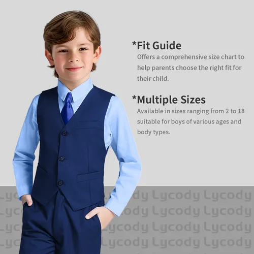 Vista 97 de Conjunto de chaleco para niños, trajes formales, trajes de boda, ropa de vestir