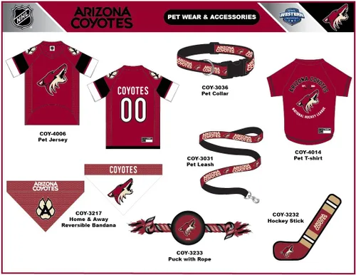 Vista 6 de Pets First NHL Arizona Coyotes Jersey para perros y gatos, talla XS. Deja que tu mascota sea un verdadero fanático de la NHL
