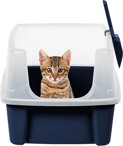 Vista 17 de Stainless Steel Litter Box 23.6", Enclosed Dual Entry XL