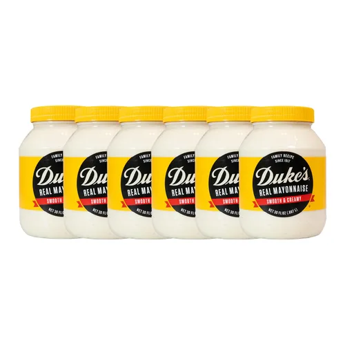 Vista 29 de Duke's Botella exprimible de mayonesa con sabor a tocino y tomate, ahumada y salada, 14 onzas (paquete de 1)