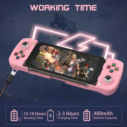 Vista 4 de Megadream Controlador de videojuegos móvil para iPhone iOS Android PC funciona con iPhone 14131211X iPad Samsung Galaxy TCL tablet Apex Legends Call
