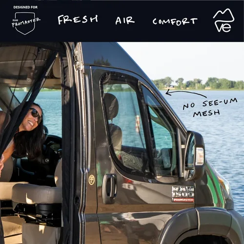 Vista 2 de VanEssential Rejillas Protectoras de Puertas Delanteras (Par) Diseñadas para Ram Promaster Van