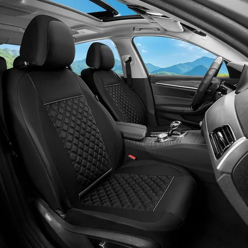 Vista 37 de Fundas de asiento delantero de automóvil, fundas de asiento de cuero para automóviles, protector de asiento de automóvil, impermeable, transpirable