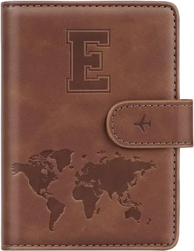 Vista 9 de Funda para Pasaporte Personalizada con Letra de la A a la Z, Billetera de Viaje con Bloqueo RFID, Funda para Pasaporte, Estuche para Pasaporte