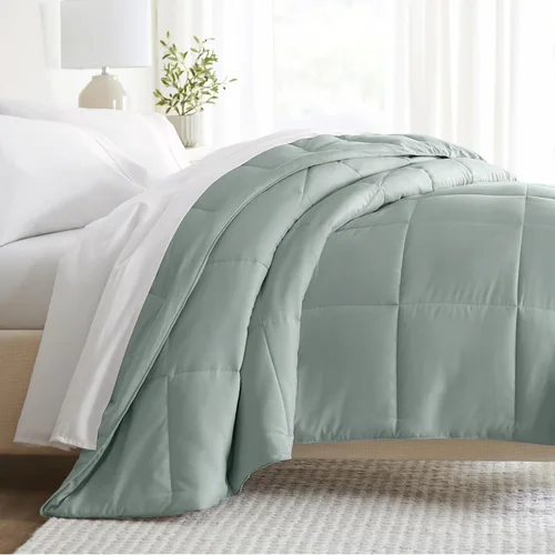 Vista 13 de Juego de colcha individual de Linen Market (2 piezas): lleva el lujo a casa con nuestros edredones alternativos de plumón suaves y ligeros