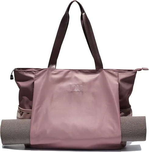 Vista 29 de Bolsa para esterilla de yoga ESVAN, bolsa de mano para yoga, bandolera para esterilla de yoga, bolsa de transporte para oficina, yoga, pilates