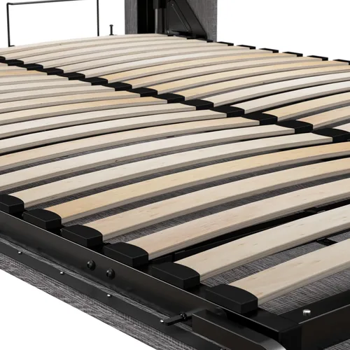 Vista 6 de Bestar Cama Murphy completa, gris corteza, pur, 59 W