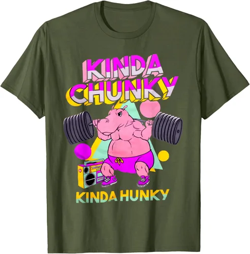 Vista 82 de Kinda Chunky Kinda Hunky, camiseta de gimnasio para culturismo, Negro
