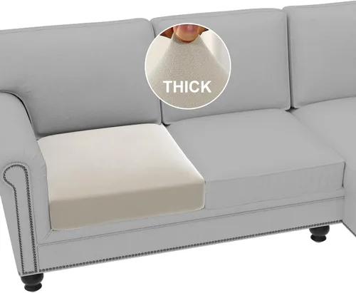 Vista 62 de H.VERSAILTEX Fundas de cojín de vellón para sofá, fundas elásticas para sillas de sala de estar, fundas de sofá modular, tela cómoda y duradera