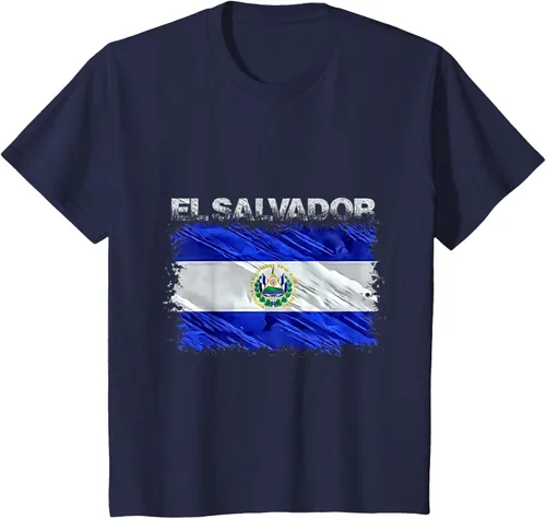 Vista 83 de Camiseta El Salvador, Negro
