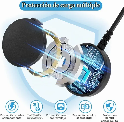 Vista 4 de Cargador magnético para Samsung Galaxy Watch 8/8 Classic/7/6/6 Classic/5/5 Pro/4/4 Classic/3/Active 2/Active con cable de carga rápida (3.3 ft)