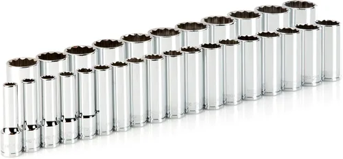 Vista 11 de TEKTON Juego de llaves de vaso de 12 puntos con accionamiento de 1/2 pulgada, 15 piezas SHD92104
