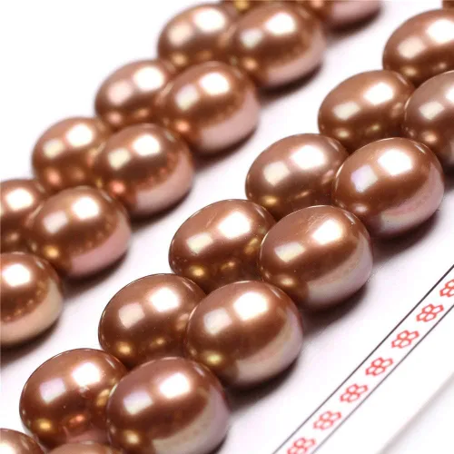 Vista 19 de 16 pares de perlas cultivadas de agua dulce de grado AAA para hacer aretes de joyería (negro)