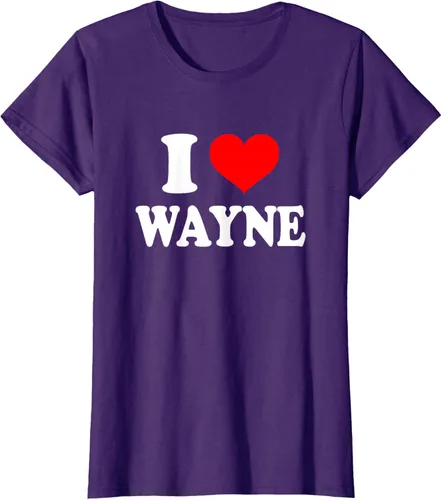 Vista 7 de Wayne - Camiseta I Heart Wayne - I Love Wayne, Negro, S