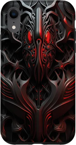 Vista 8 de iPhone 14 Alien Style Pattern Biomechanical and Mechanical Case