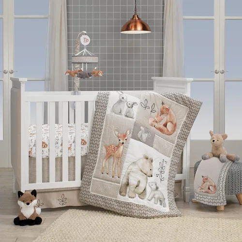 Vista 10 de Lambs & Ivy Forever Friends - Juego de ropa de cama de 4 piezas, color azul, rosa