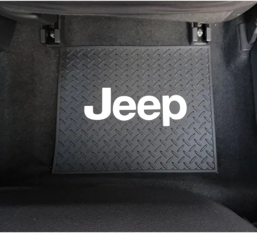 Vista 7 de Alfombrillas de goma para suelo de coche, camión, SUV con logotipo de Jeep para asientos delanteros y traseros - 4 piezas