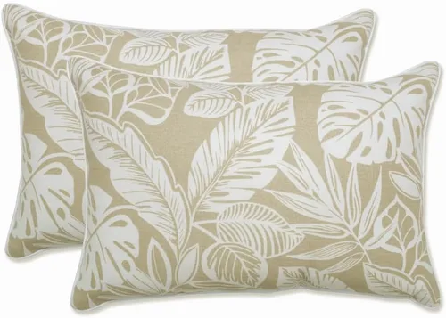 Vista 77 de Pillow Perfect Almohadas lumbares Delray azul marino para exteriores/interiores, 11.5 x 18.5 pulgadas, paquete de 2