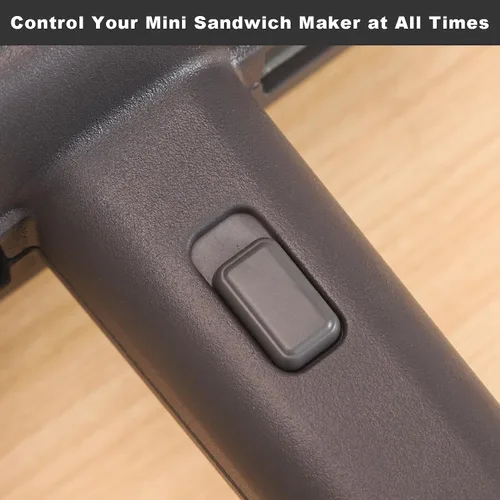 Vista 5 de UVFAST Mini sandwichera con platos extraíbles: Máquina portátil para hacer queso a la parrilla, sándwichera de desayuno eléctrica con platos