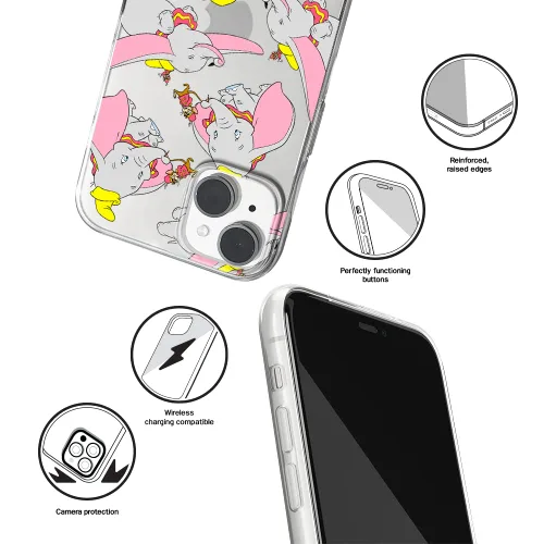 Vista 3 de ERT GROUP Funda para Apple iPhone 14 Plus, diseño original y oficial de Disney, adaptado de manera óptima a la forma del teléfono móvil