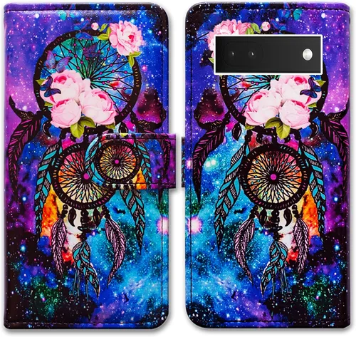 Vista 14 de Bcov Funda para Pixel 6a, diseño de pájaro negro de cuero verde con tapa para teléfono con ranura para tarjetas, soporte para Google Pixel 6a
