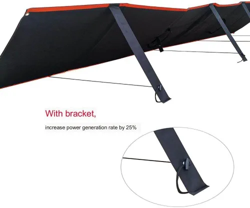 Vista 8 de Panel solar portátil plegable de 400 W, panel de silicona monocristalino, impermeable, con cable de alimentación, adecuado para familias de viajes