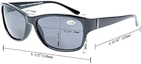 Vista 6 de Eyekepper Sunshine Readers - Gafas de sol polarizadas bifocales (+3.00, negro)